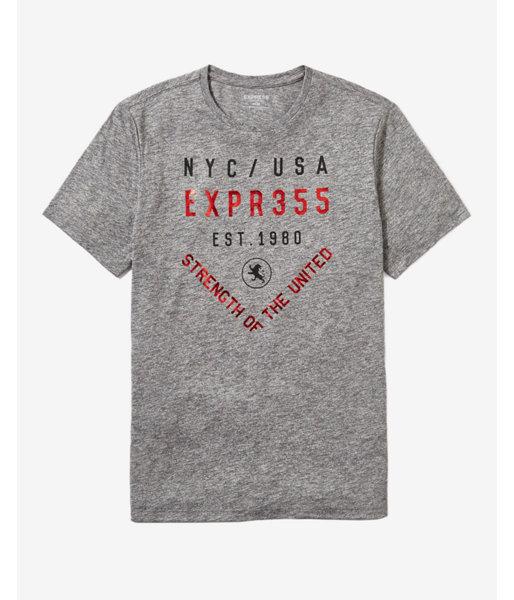Express Mens Nyc Strength Of The United Graphic Tee