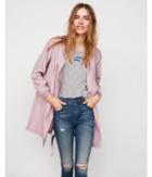 Express Womens Drape Front Hooded Parka