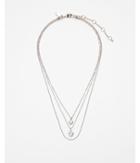 Express Womens Three Row Cubic Zirconia Necklace