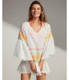 Express Womens Pom Hem Embroidered Cover-up
