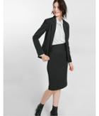 Express Womens High Yoke Waist Studio Stretch Midi Pencil