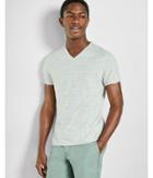 Express Mens Space Dye Stripe V-neck Tee