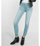 Express Womens Mid Rise Button Fly Ankle Jean