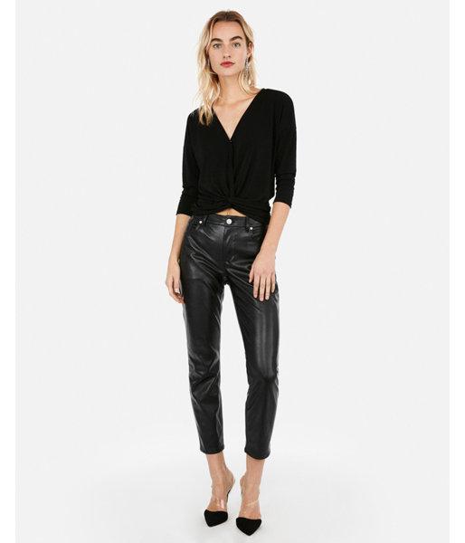 Express Womens V-neck Twist Front Top