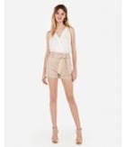 Express Womens Super High Waisted Paperbag Stretch+