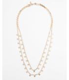 Express Womens Two Row Layered Chain Necklace