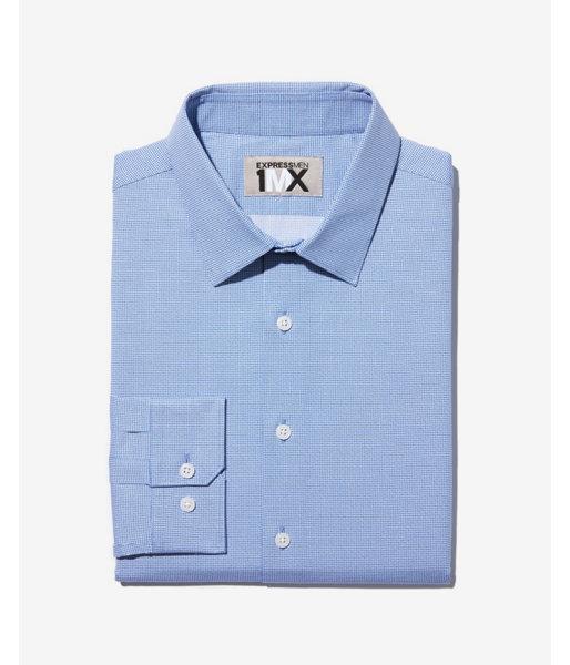 Express Mens Classic Blue Microdot Dress