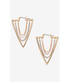 Express Women's Jewelry Solid Triangle And Chain Drop Earrings