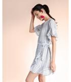 Express Womens Plaid Cotton Wrap Front Dress