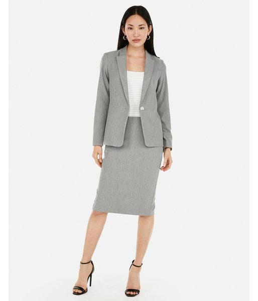 Express Womens Peak Lapel One Button Blazer