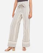 Express Womens High Waisted Striped Yarn Dye Wide Leg Palazzo Pant