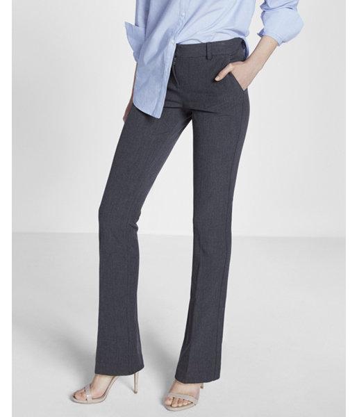 Express Womens Mid Rise Heathered Barely Boot Columnist Pant