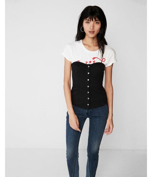 Express Womens Snap Front Tube Top