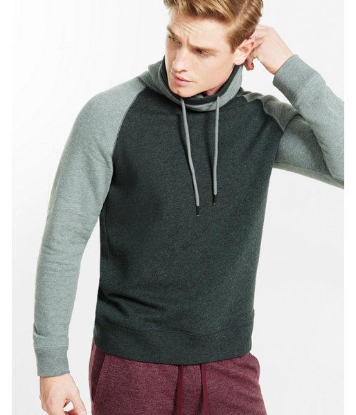 Express Mens Fleece Raglan Funnel Neck