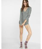 Express Womens Express One Eleven Cozy Henley Romper