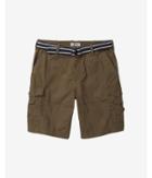 Express Mens 9 1/2 Inch Belted Flat Front Cargo