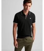 Express Solid Tipped Small Lion Stretch Pique Polo