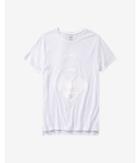 Express Mens White Iconic Drop Hem Graphic Tee