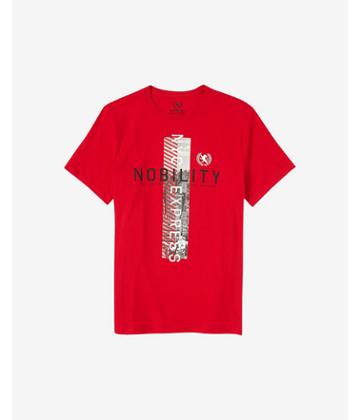 Express Mens Red Nyc Nobility Graphic T-shirt