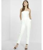 Express Womens White Strapless Jumpsuit