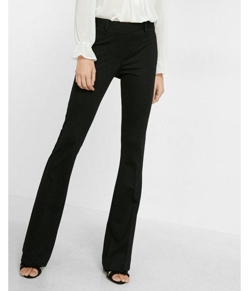 Express Womens Mid Rise Pull-on Flare Pant