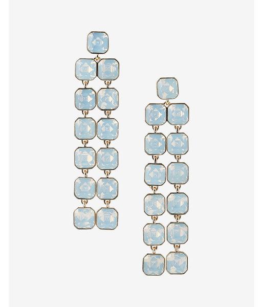 Express Womens Square Stone Waterfall Earring