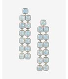 Express Womens Square Stone Waterfall Earring