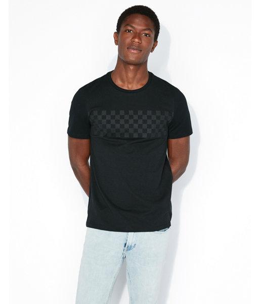 Express Mens Checkered Crew Neck Tee
