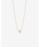 Express Womens Gold Mini E Initial Necklace