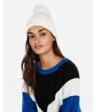 Express Womens Cable Knit Pom Beanie