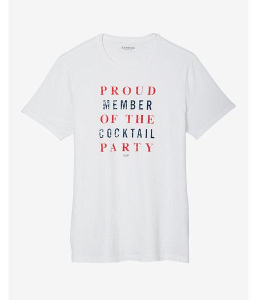 Express Fourth Of July Cocktail Party Crew Neck Graphic Tee