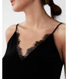 Express Womens Velvet Lace Tie Back Cami