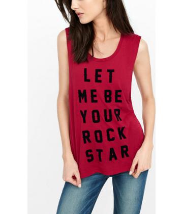 Express Women's Tanks Express One Eleven Rock Star Graphic Tank