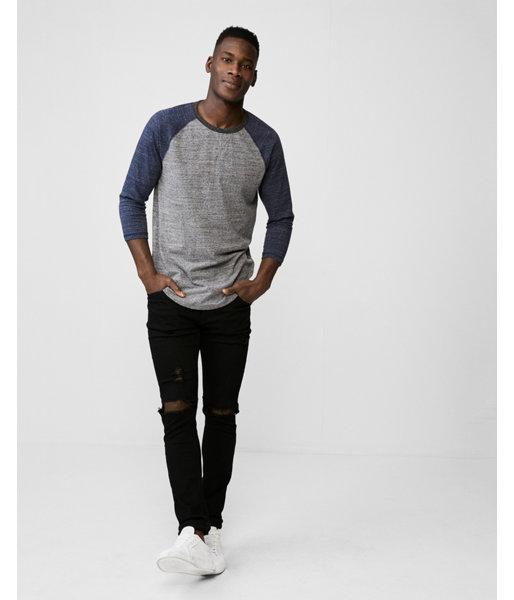 Express Mens Eco-friendly Crew Neck Baseball Tee