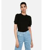 Express Womens Puff Sleeve Crew Neck Pullover