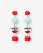 Express Womens Four Tiered Wrapped Seed Bead Earrings