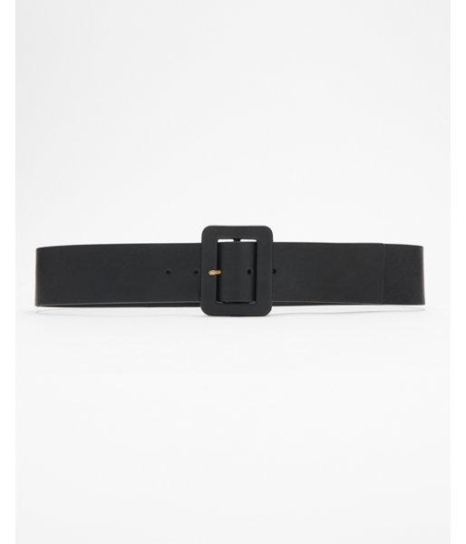 Express Womens Wide Covered Rectangle Buckle Belt