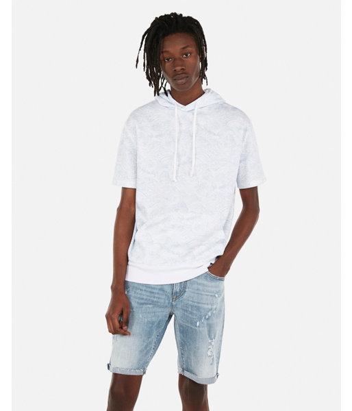 Express Mens Ocean Print Drop Shoulder Short