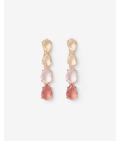 Express Womens Linear Ombre Teardrop Earrings