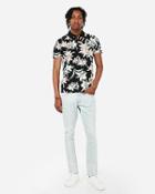 Express Mens Tropical Floral Moisture-wicking Performance Polo