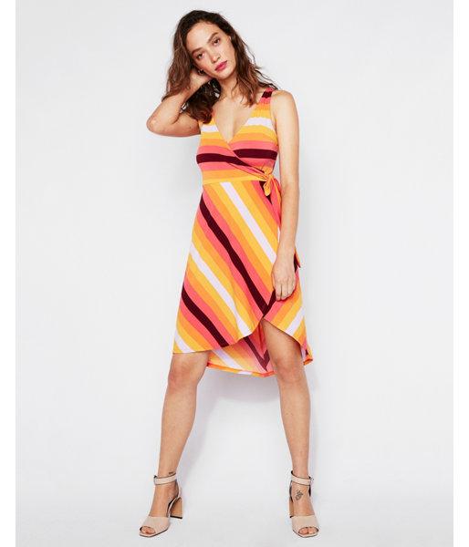 Express Womens Multicolor Stripe Surplice Wrap