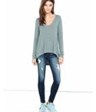 Express Womens Express One Eleven Long Sleeve Trapeze Tee