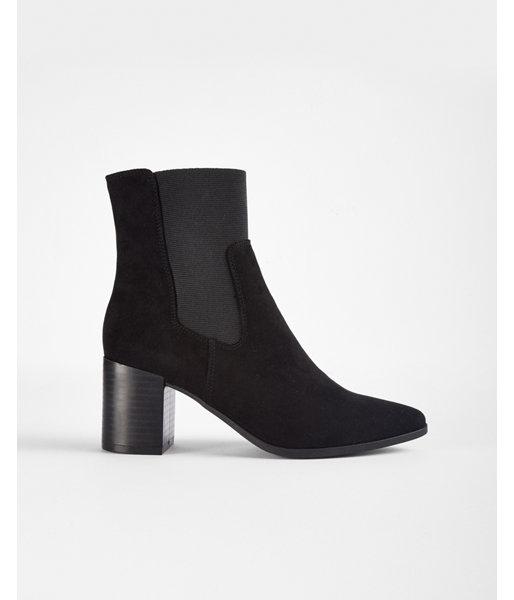 Express Low Block Heel Stretch Booties