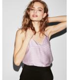 Express Womens Striped Double Layer Satin Downtown Cami