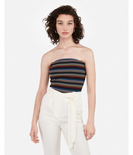 Express Womens Express Womens Express One Eleven Rainbow Striped Modern Rib Tube Top