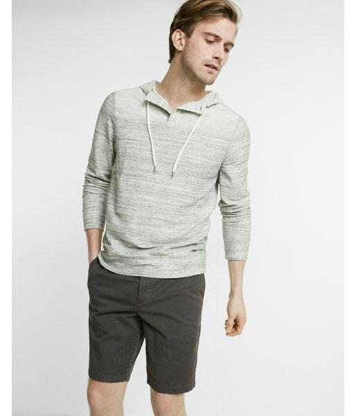 Express Mens Jacquard Henley Placket Hoodie