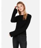 Express Womens Bell Sleeve Cropped Pullover