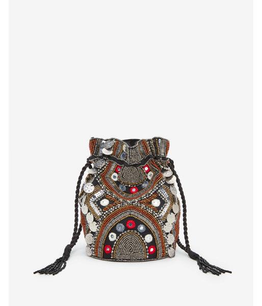 Express Womens Beaded Bucket Bag