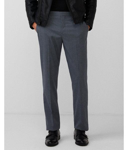 Express Mens Classic Light Blue Plaid Dress Pant