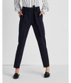 Express Womens Pinstripe Belted Sash Waisted Pant